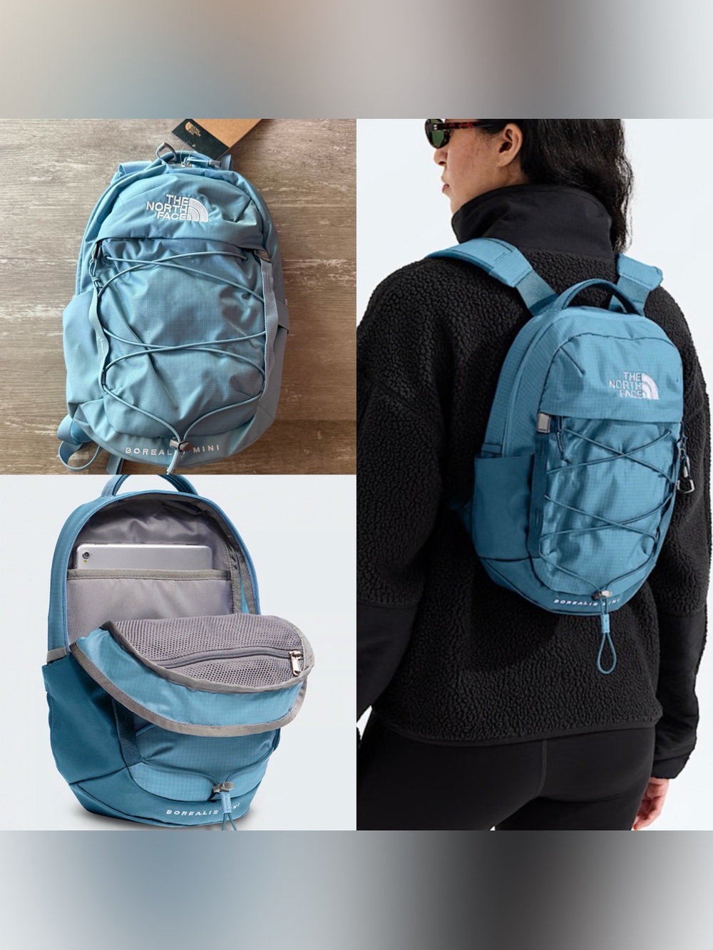 The North Face Borealis Mini Backpack Pale Teal (light blue) NEW 10L Gorpcore